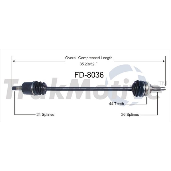 Surtrack Axle Cv Axle Shaft, Fd-8036 FD-8036 - main